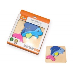 PUZZLE 3D PESCE LEGNO CM14,5