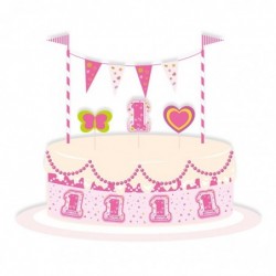 Set Decorazioni Torta One Pink