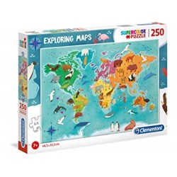 PUZZLE 250 MAPPE GEO ANIMALI