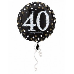 Pallone Sparkling Birthday 40
