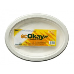 PIATTO OVALE BIO 15PZ ECOKAY