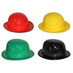 BOWLER HAT PLASTIC BLACK