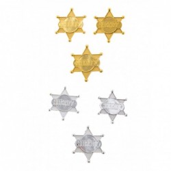 6 SHERIFF STARS PVC