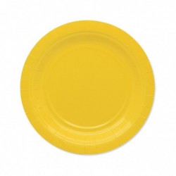 25 Piatti Ecolor cm.18 Giallo