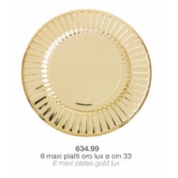 6 SOTTOPIATTI  CM 33 GOLD