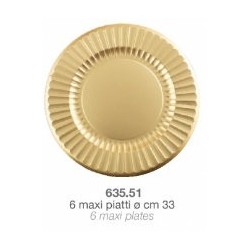 6 SOTTOPIATTI  CM 33 GOLD...