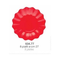 8 PIATTI NEW SHAPE CM.27 ROSSO